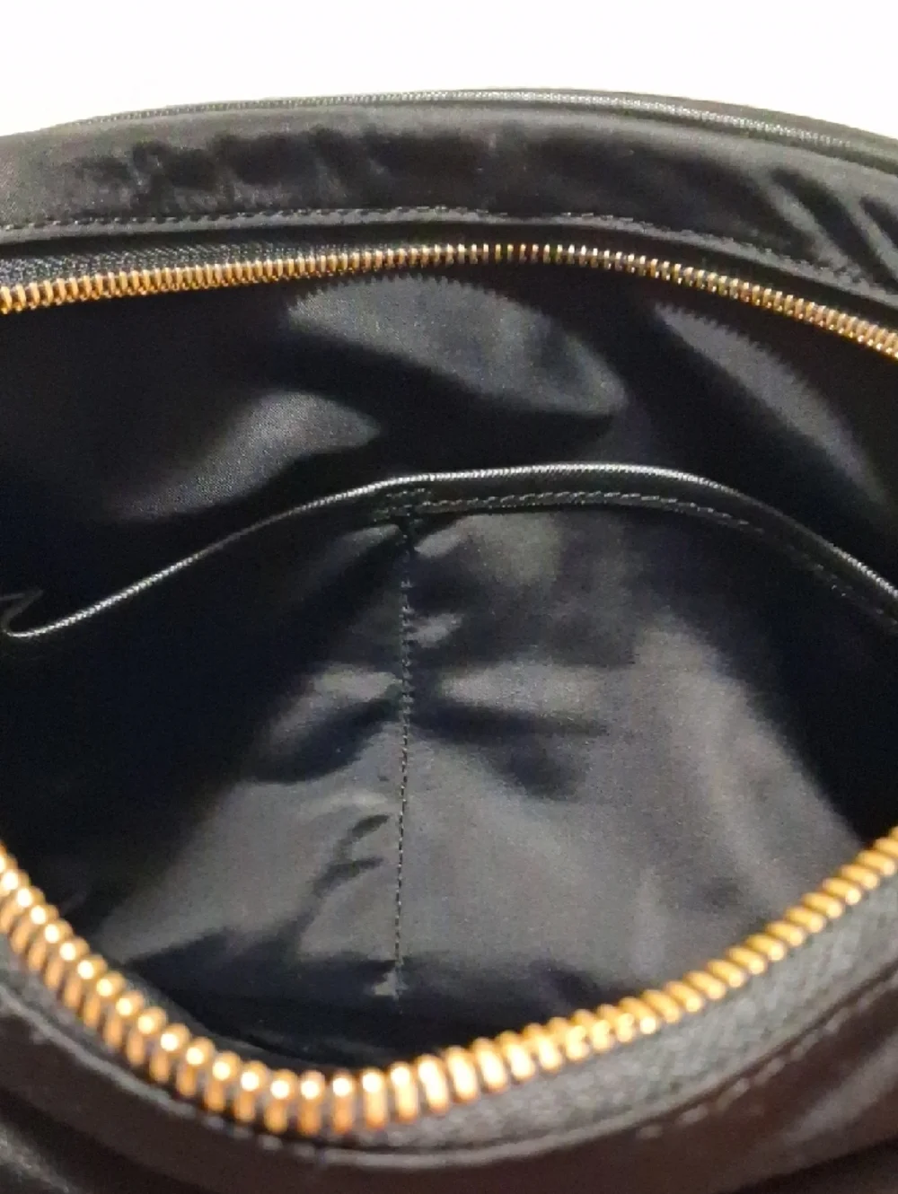 Michael Kors Black Nylon Messenger Bag with Gold Logo